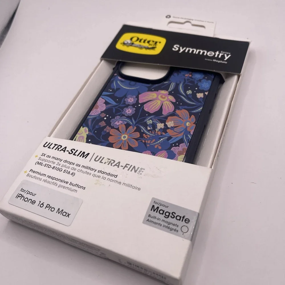 OtterBox Symmetry Case for iPhone 16 Pro Max MagSafe Floral Design Ultra Slim